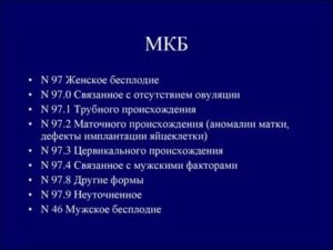 Классификация мужского бесплодия по мкб-10