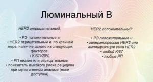 Инвазивный неспецифицированный рак молочной железы люминальный тип в