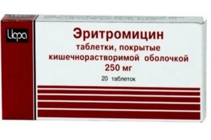 Применение эритромицина простатит