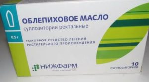 Ректальные свечи с облепиховым маслом при простатите