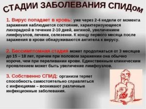 Когда после заражения появляются первые симптомы вич после заражения