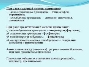 Ингибиторы ароматазы препараты при раке молочной железы отзывы