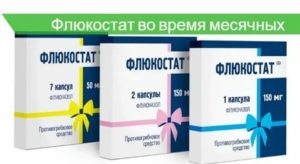Как принимать флюкостат при молочнице во время месячных