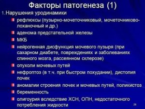 Нарушение уродинамики предстательной железы