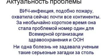 В чем актуальность проблемы вич