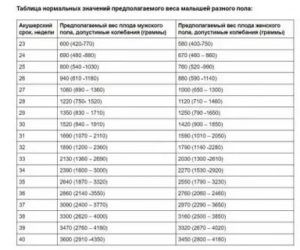 Сколько весят 7 месячные дети в утробе